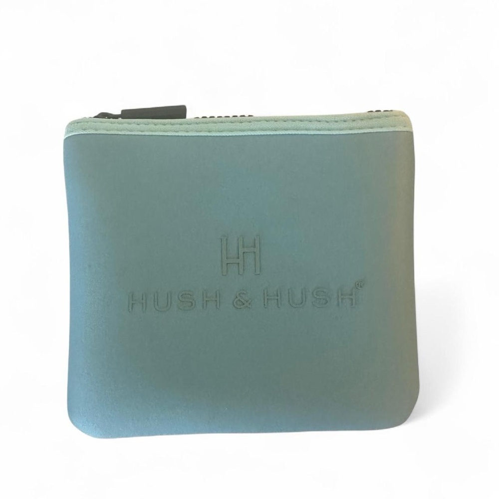 Hush & Hush Blue Neoprene Zippered Pouch